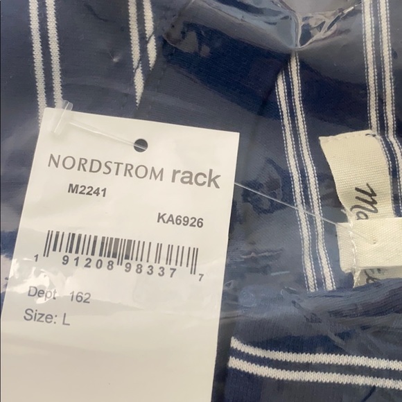 Madewell Dress Striped Crewneck Blue T-Shirt NWT - Picture 11 of 13